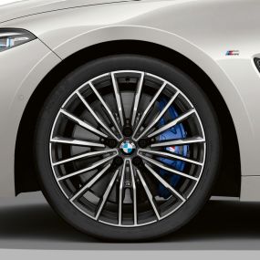 BMW M850i xDrive, jantes en alliage léger de 20" style 729 M à rayons multiples. BMW M850i xDrive, jantes en alliage léger de 20" style 729 M à rayons multiples.