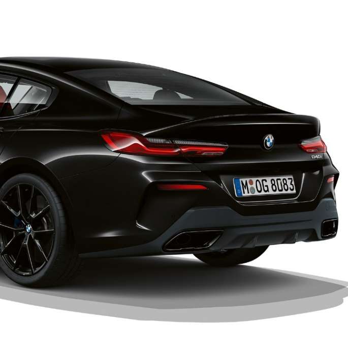 Kit M Sport, vue de trois quarts arrière BMW Série 8 Gran Coupé, Kit M Sport, vue de trois quarts arrière