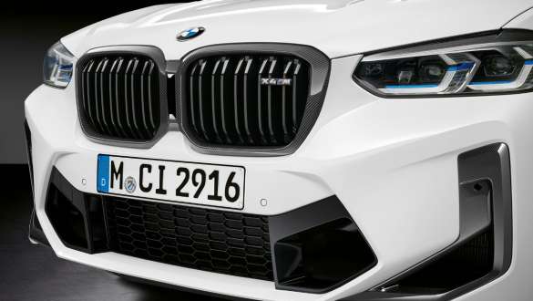 Différents accessoires M Performance pour les BMW X3 M et BMW X4 M