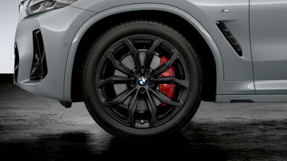 BMW X4 G02 jantes BMW en alliage léger 2021 BMW X4 G02 jantes BMW 20" en alliage léger, à rayons en Y 695, Jet Black matt, kit de roues été complet 2021