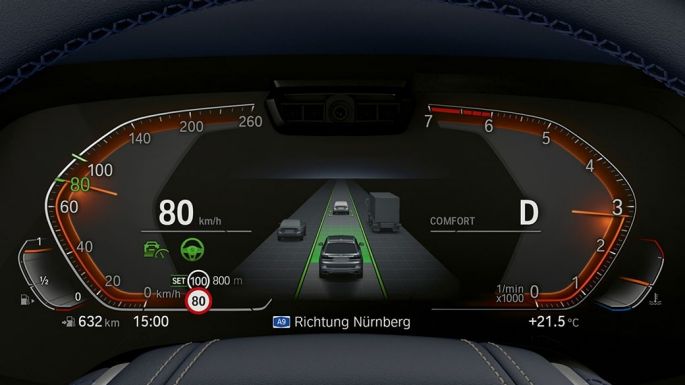Drive Assist Pro et Park Assist Plus G07 Drive Assist Pro et Park Assist Plus : vue en gros plan du combiné des instruments G07