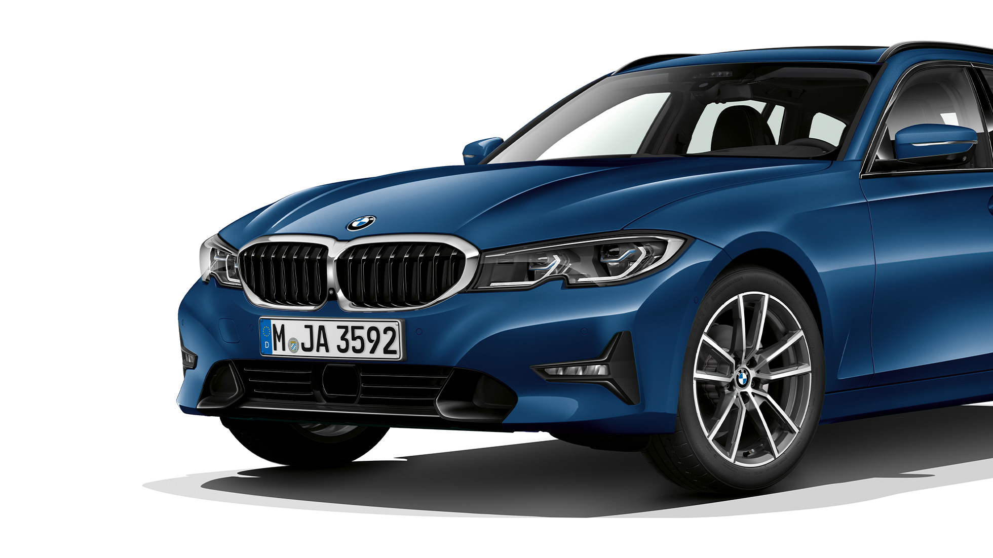Modèle Sport, vue de trois quarts avant BMW Série 3 Touring, Modèle Sport, vue de trois quarts avant