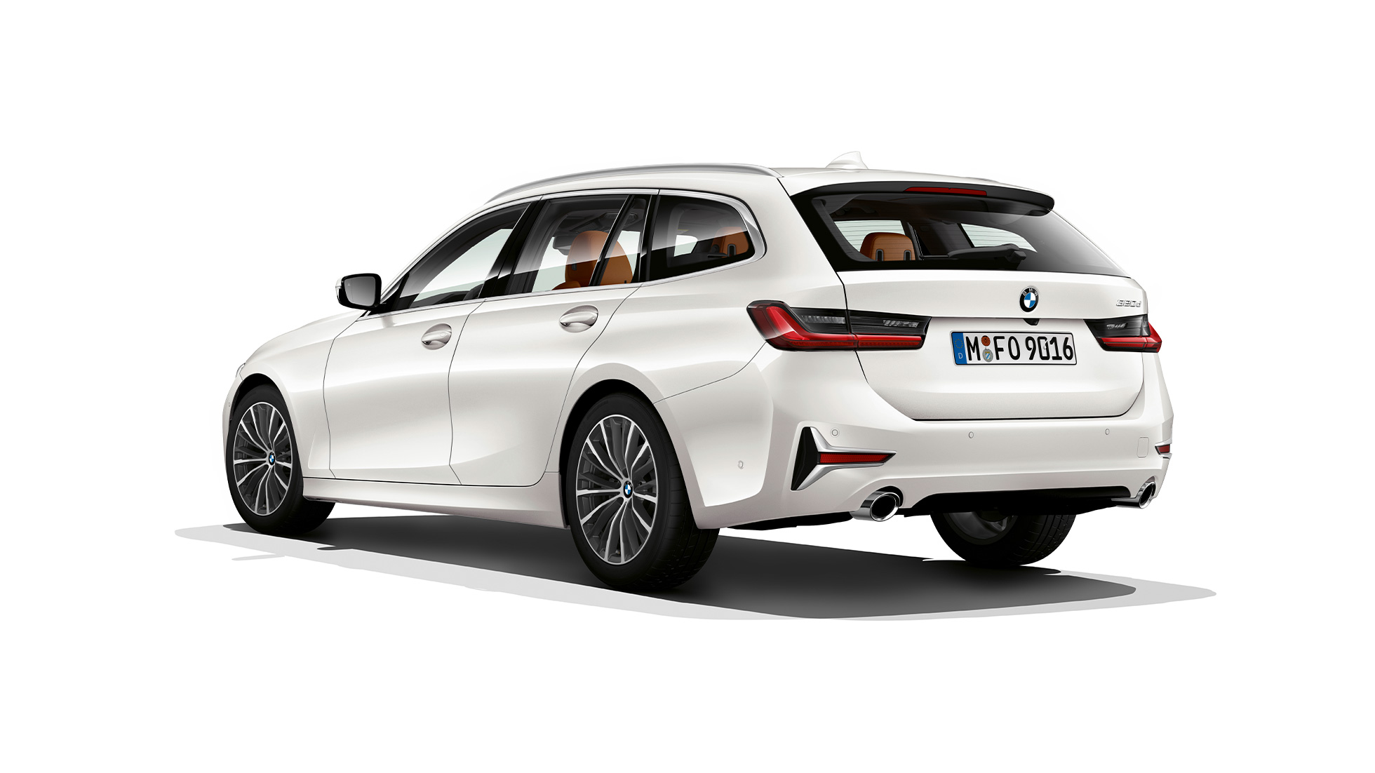 Modèle Luxury, vue de trois quarts arrière BMW Série 3 Touring, Modèle Luxury, vue de trois quarts arrière