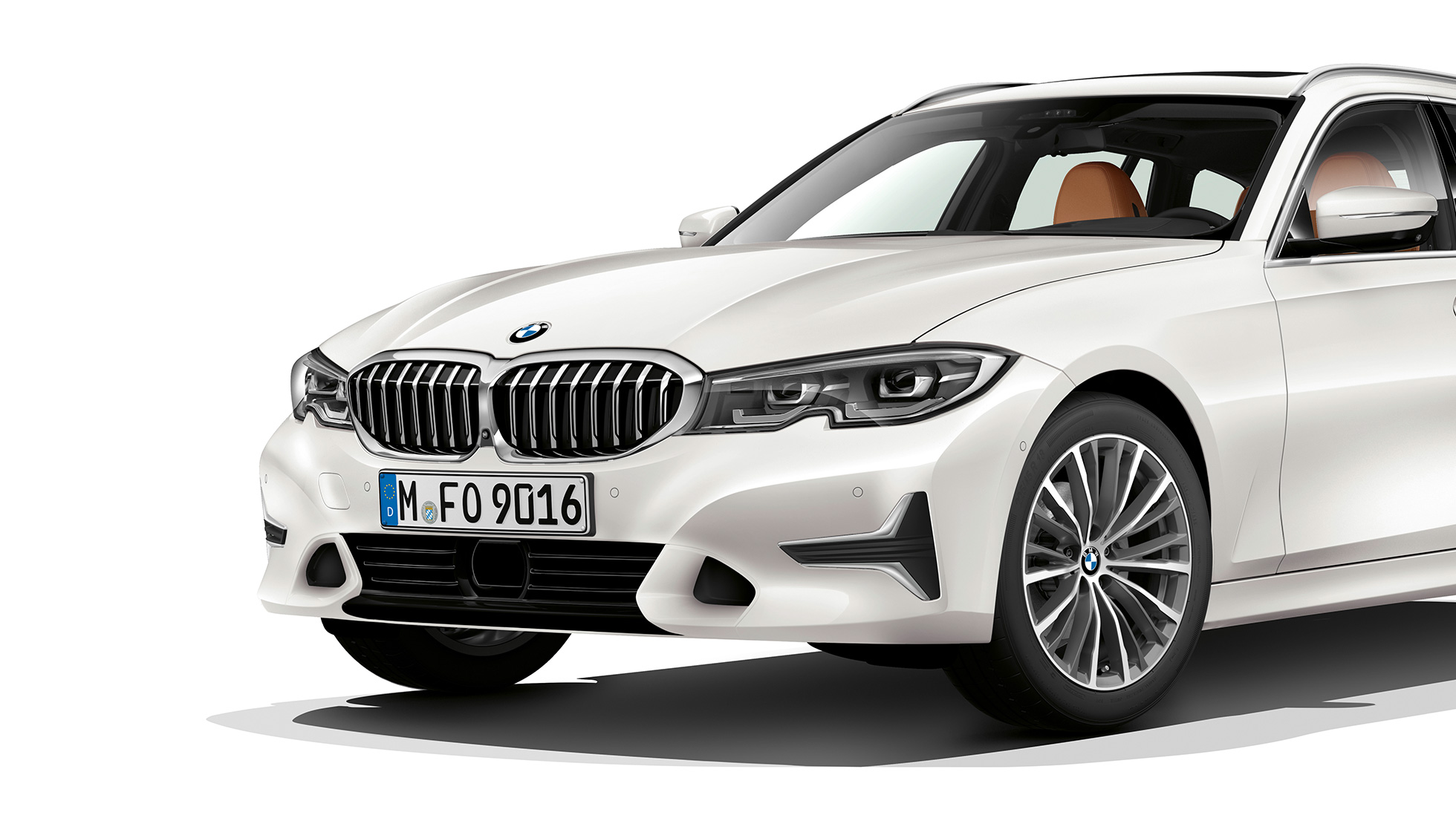 Modèle Luxury vue de trois quarts avant BMW Série 3 Touring, Modèle Luxury, vue de trois quarts avant
