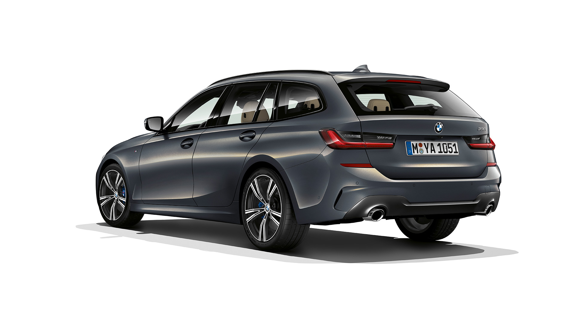 Modèle M Sport, vue de trois quarts arrière BMW Série 3 Touring, Modèle M Sport, vue de trois quarts arrière