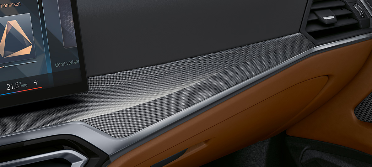 Inserts décoratifs BMW Individual en tissu aluminium à haute brillance avec incrustation en Perlglanz Chrom BMW Série 4 Cabriolet G23 2020 Individual, habitacle Inserts décoratifs BMW Individual en tissu aluminium à haute brillance avec incrustation en Perlglanz Chrom BMW Série 4 Cabriolet Individual G23 2020, habitacle