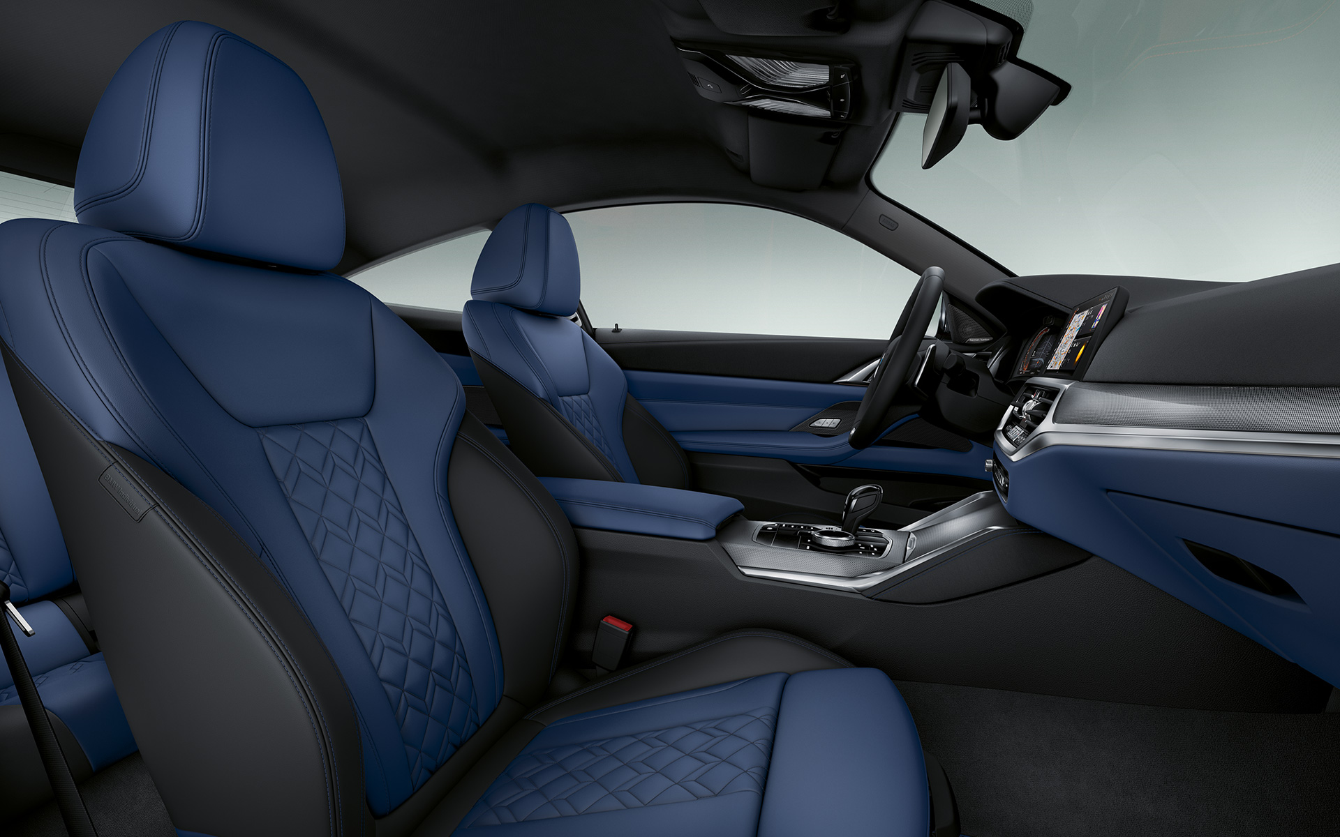 Revêtement intérieur BMW Individual étendu en cuir Merino | Fjordblau/Schwarz BMW Série 4 Coupé Individual 2020 G22