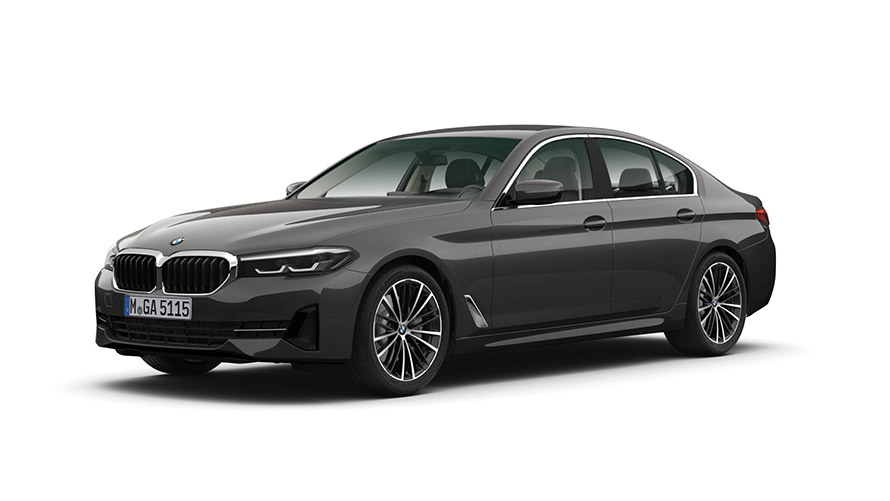 BMW Série 5 Berline Hybride Rechargeable – prise de vue en studio de trois quarts face