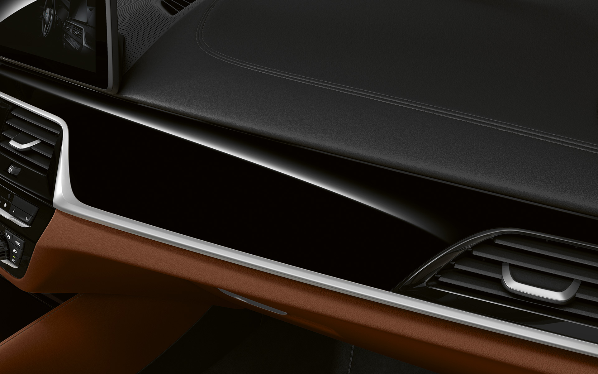 BMW Série 5 Touring G31 restylage 2020 poste de conduite inserts de décoration BMW Individual en Pianolack Schwarz