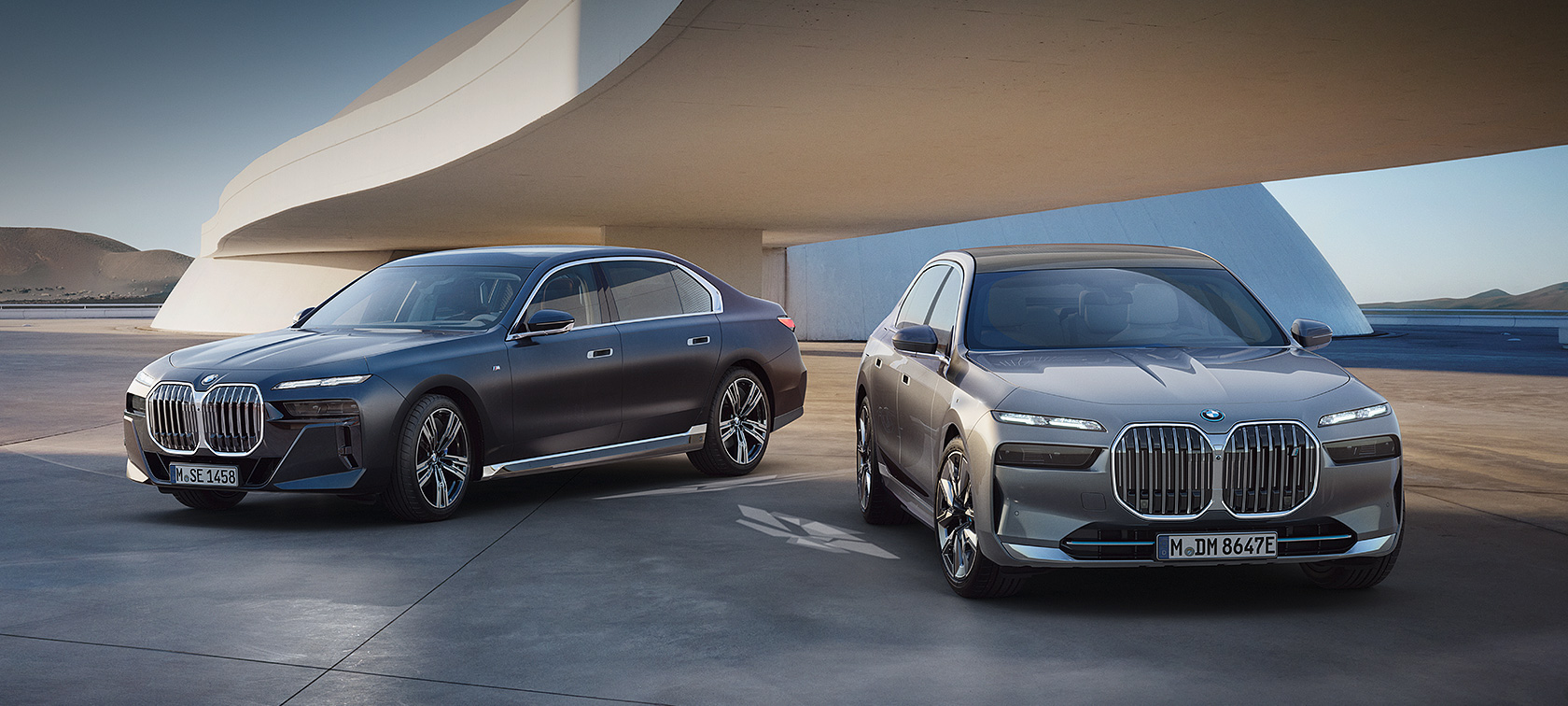 BMW Série 7 (G70) BMW i7 (G70) vue de trois quarts avant à l’arrêt