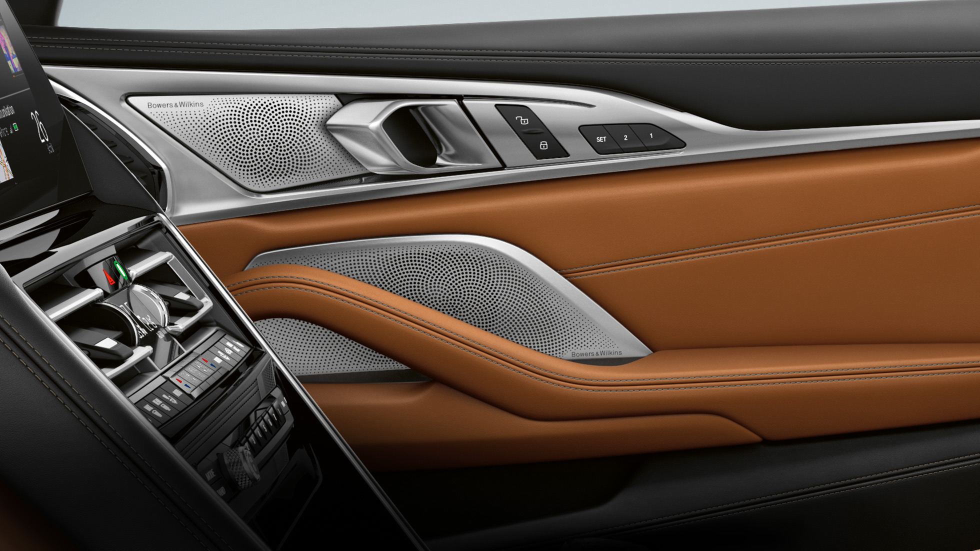 DESIGN ET SONORITÉ DU SYSTÈME Hi-Fi BOWERS & WILKINS DIAMOND SURROUND SOUND G14 BMW M850i xDrive, intérieur, système Hi-Fi Bowers & Wilkins Diamond Surround Sound G14.