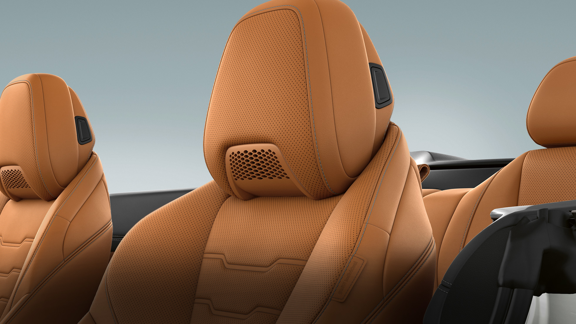 BMW M850i xDrive, siège multifonctions avec chauffe-nuque, cuir Merino Cognac G14. BMW M850i xDrive, siège multifonctions avec chauffe-nuque, cuir Merino Cognac G14.