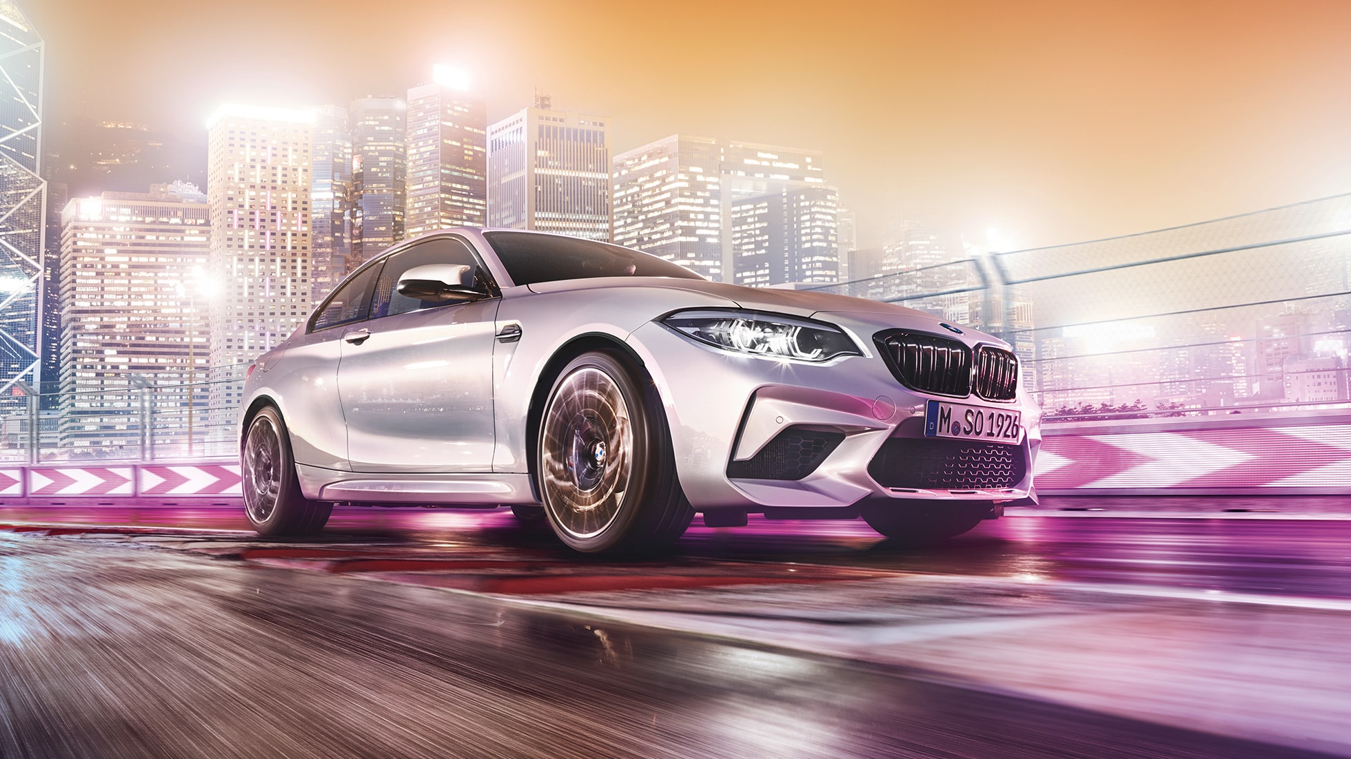 Design avant de la BMW M2 Competition F87 Design avant de la BMW M2 Competition F87 2018 Hockenheim Silber metallic vue de trois quarts avant