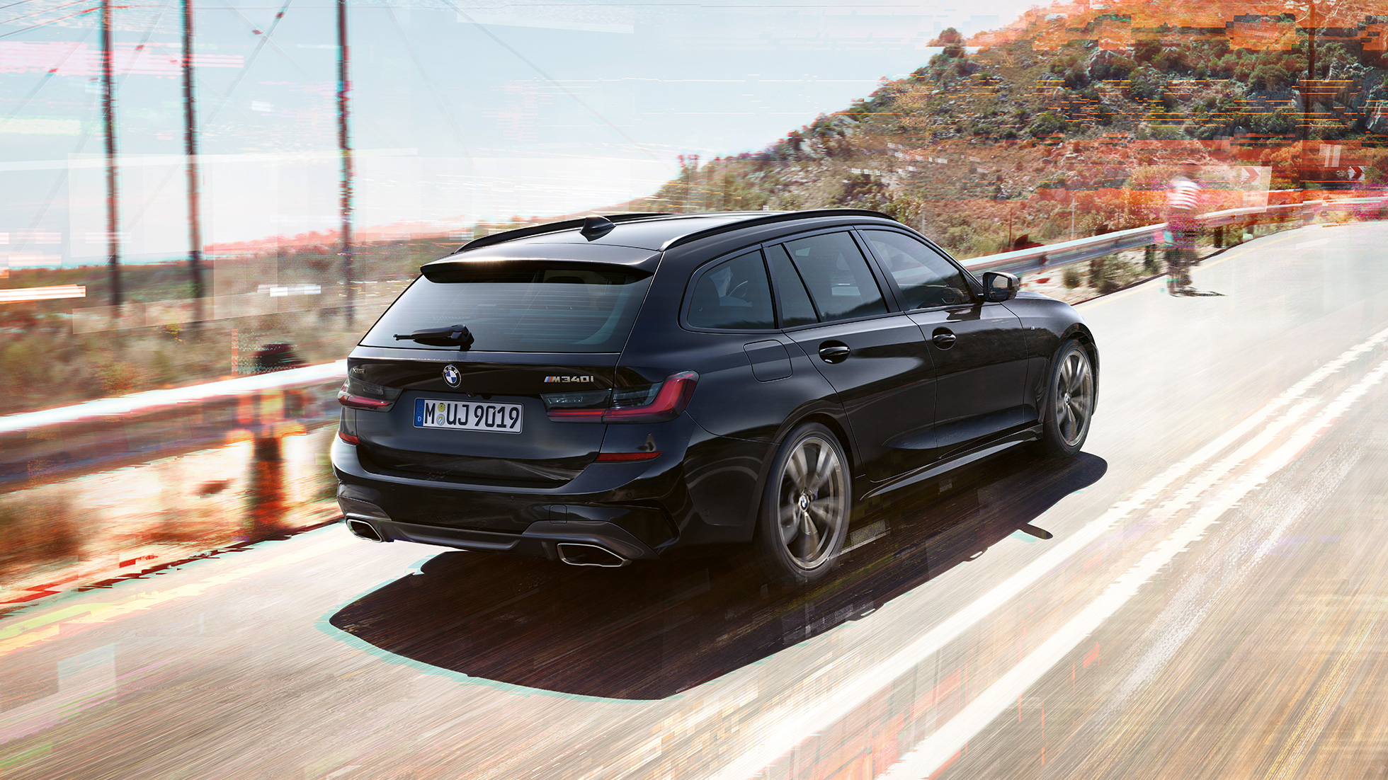 Design arrière, Sorties d'échappement G21 BMW M340i xDrive Touring, design arrière, sorties d'échappement G21
