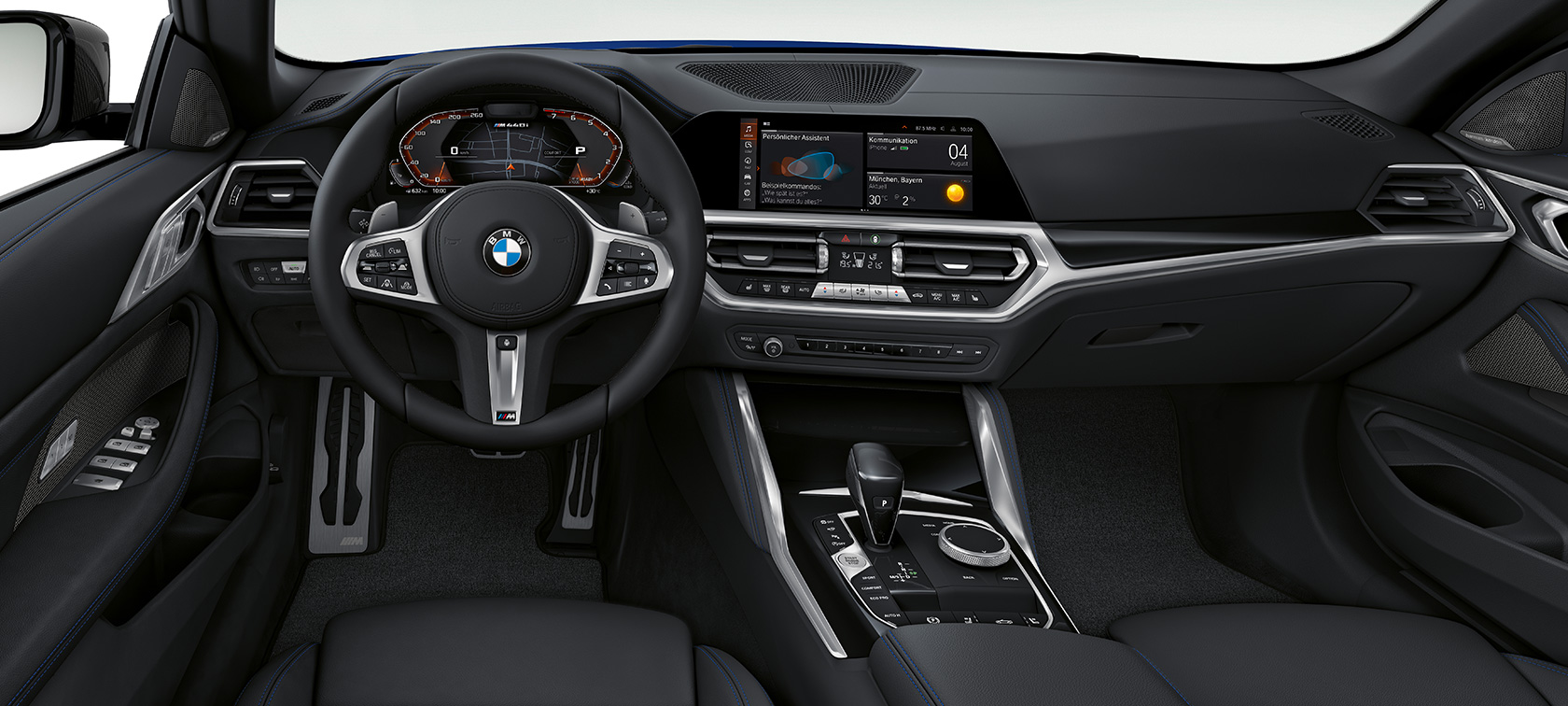 Poste de conduite de la BMW M440i xDrive Cabrio G23 2020 Poste de conduite de la BMW M440i xDrive Cabrio G23 2020, intérieur