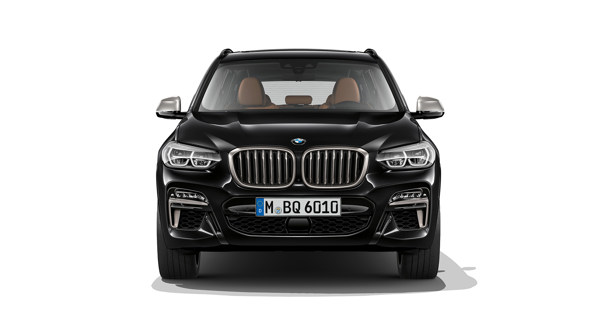 BMW X3 M40i et BMW X3 M40d, vue de profil Extérieur de la BMW X3 M40i et BMW X3 M40d en Saphierschwarz metallic, vue de face