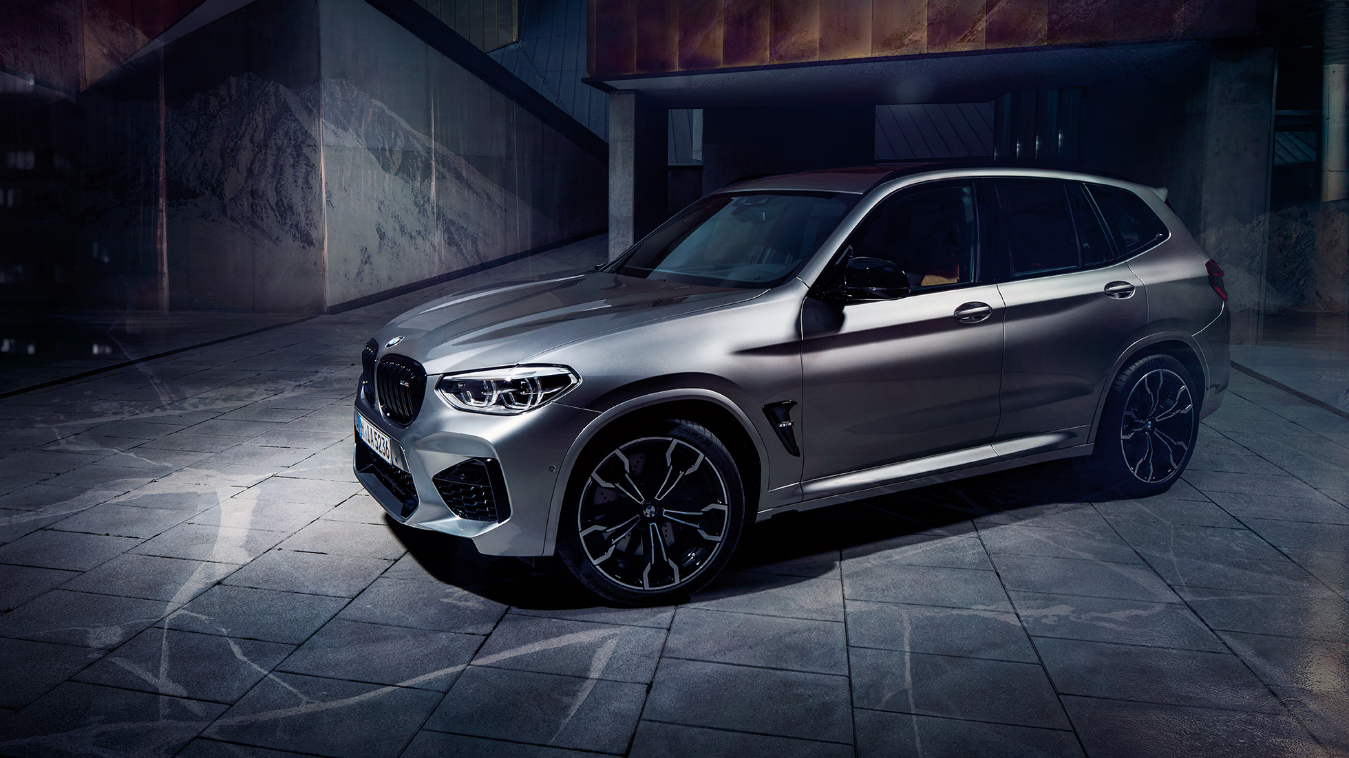 BMW X3 M Competition SUV, vue de profil F97 Extérieur de la BMW X3 M Competition SUV en Donington Grau metallic, vue de profil F97