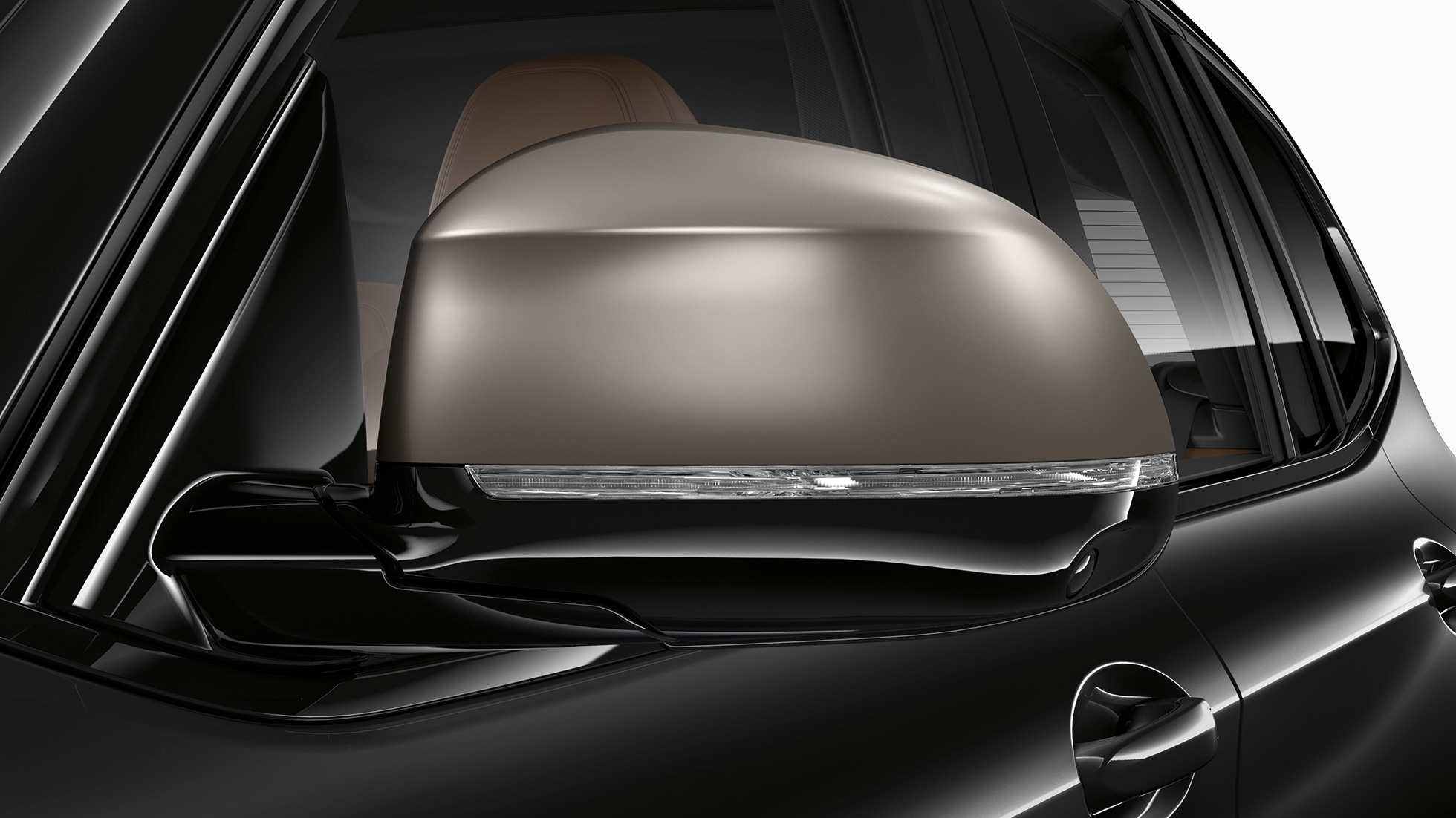 BMW X3 M40i et BMW X3 M40d, coques des rétroviseurs Extérieur des BMW X3 M40i et BMW X3 M40d en Saphierschwarz metallic, coques des rétroviseurs galvanisées en Cerium Grey