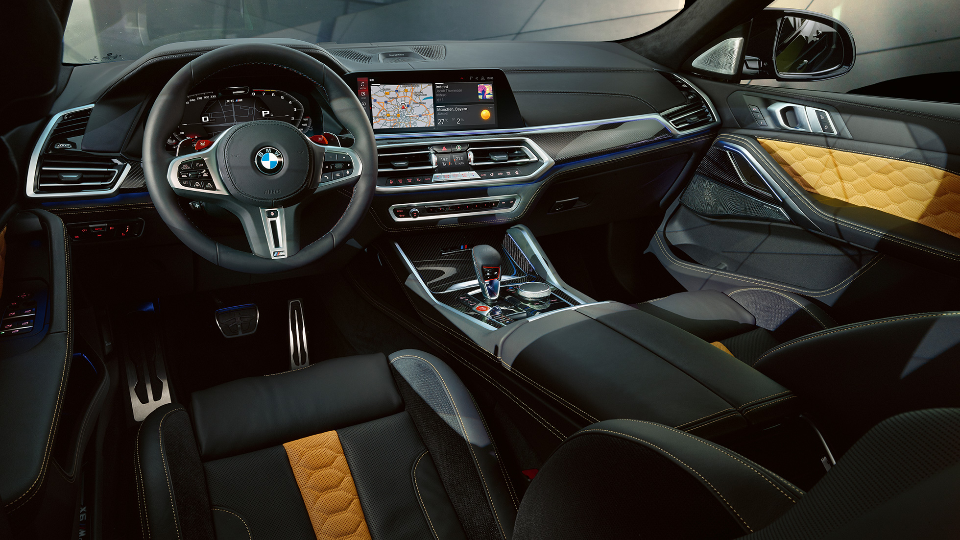 Poste de conduite de la BMW X6 M Competition Poste de conduite de la BMW X6 M Competition F96, habitacle