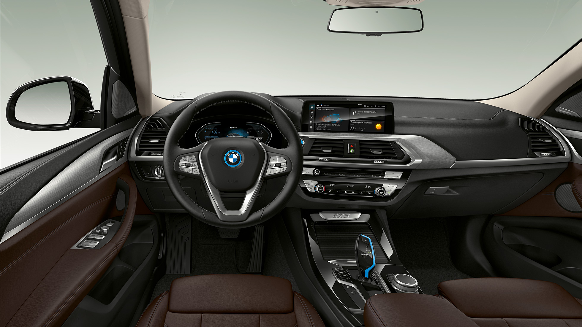 BMW iX3 G08, modèle « Impressive », poste de conduite BMW iX3 G08 2020, modèle « Impressive », poste de conduite et habitacle
