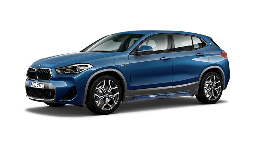 Modèles BMW X BMW X2 hybride rechargeable F39 vue de trois quarts de profil