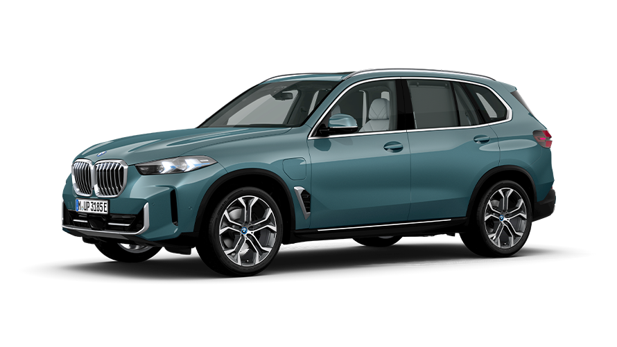 Modèle BMW X BMW X5 hybride rechargeable G05 vue de trois quarts de profil