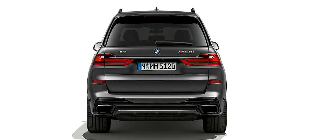 BMW Dark Shadow Edition, vue arrière G07 BMW X7 SUV G07 Dark Shadow Edition, vue arrière