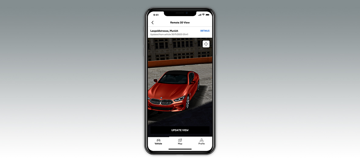 My BMW App Fahrzeug immer im Blick behalten Screen auf Smartphone My BMW App Fahrzeug immer im Blick behalten Screen auf Smartphone