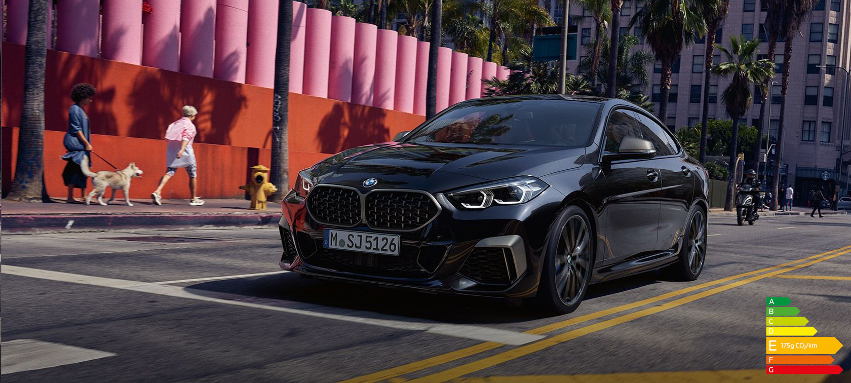 BMW M235i xDrive Gran Coupé F44 2020 Black Sapphire metallic, vue de trois quarts avant