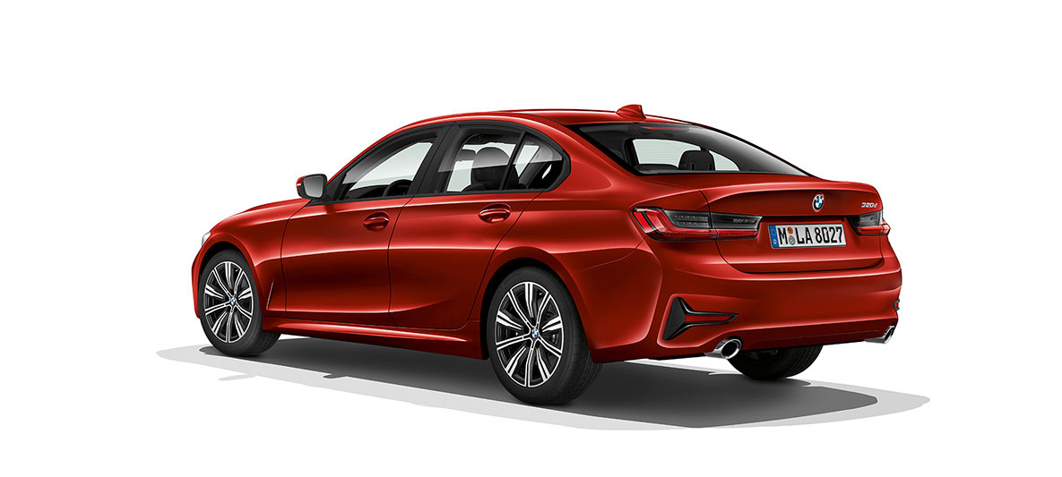 BMW Série 3 Berline Edition Lounge vue trois quart arrière G20 BMW Série 3 Berline Edition Lounge vue trois quart arrière G20