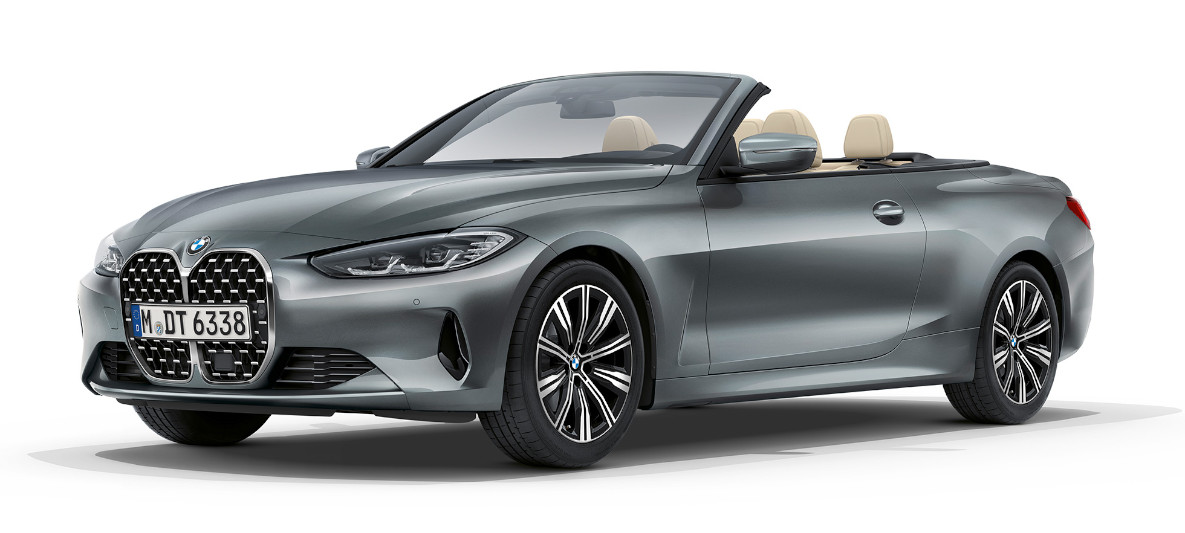 Vue de trois quarts avant de la BMW Série 4 Cabrio G23 2020 Vue de trois quarts avant de la BMW Série 4 Cabrio G23 2020