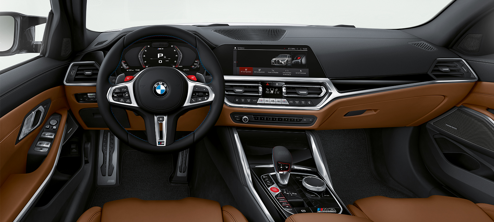 BMW M3 Berline G80 2020, poste de conduite BMW M3 Berline G80 2020 habitacle