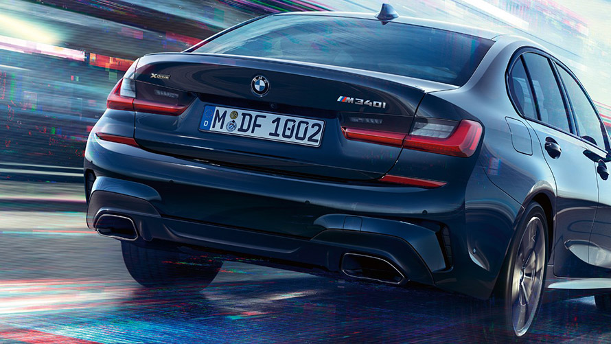 BMW M340i xDrive Berline arrière en dynamique BMW M340i xDrive Berline arrière en dynamique
