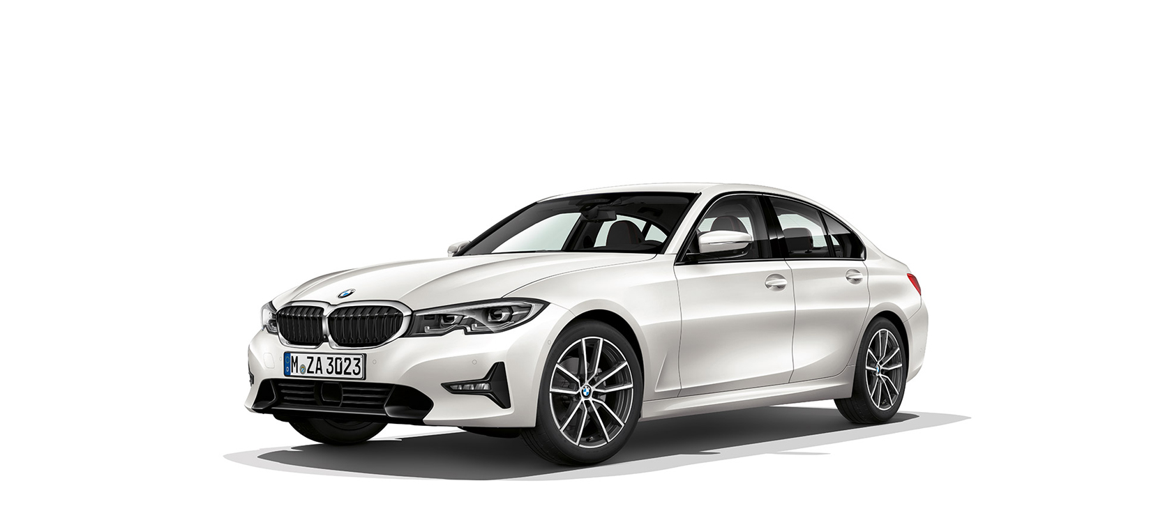 BMW Série 5 Berline Vue avant à trois quarts de la BMW Série 5 Berline en Weiß.