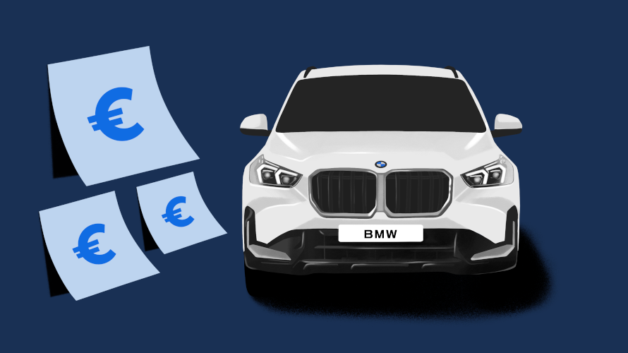 visuel représentant les avantages financiers de la voiture électrique - BMW