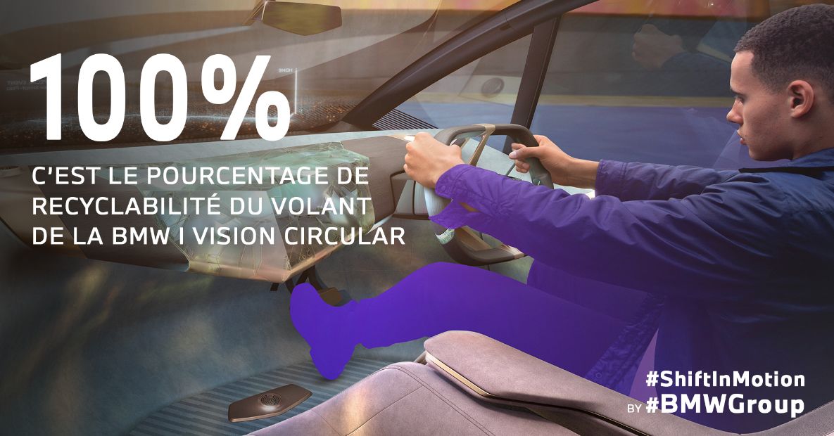 Recyclabilité du volant de la BMW I VISION CIRCULAR