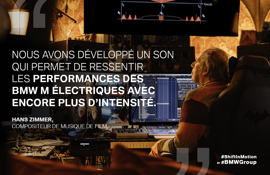 Nous avons développé un son qui permet de ressentir les performances des BMW M électriques avec encore plus d’intensité. » Hans Zimmer, compositeur de musique de film.