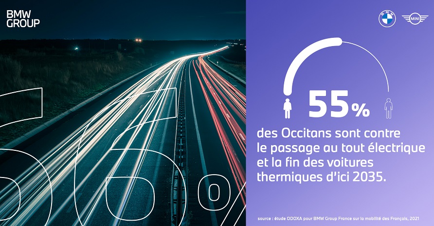 55% des Occitans sont contre le passage au tout électrique et la fin des voitures thermiques d'ici 2035.