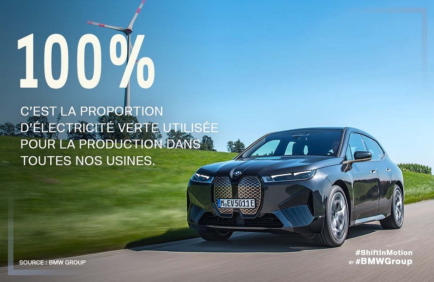 100% c'est la proportion d'électricité verte utilisée pour la production dans toutes nos usines.