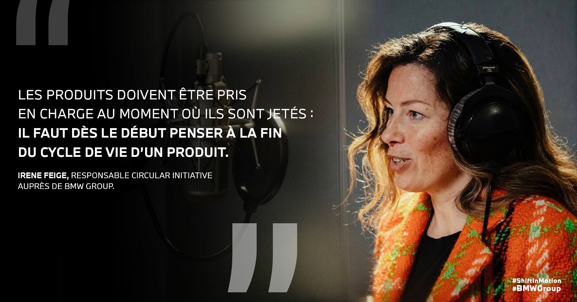 Irene feige, responsable circular initiative auprès de BMW Group