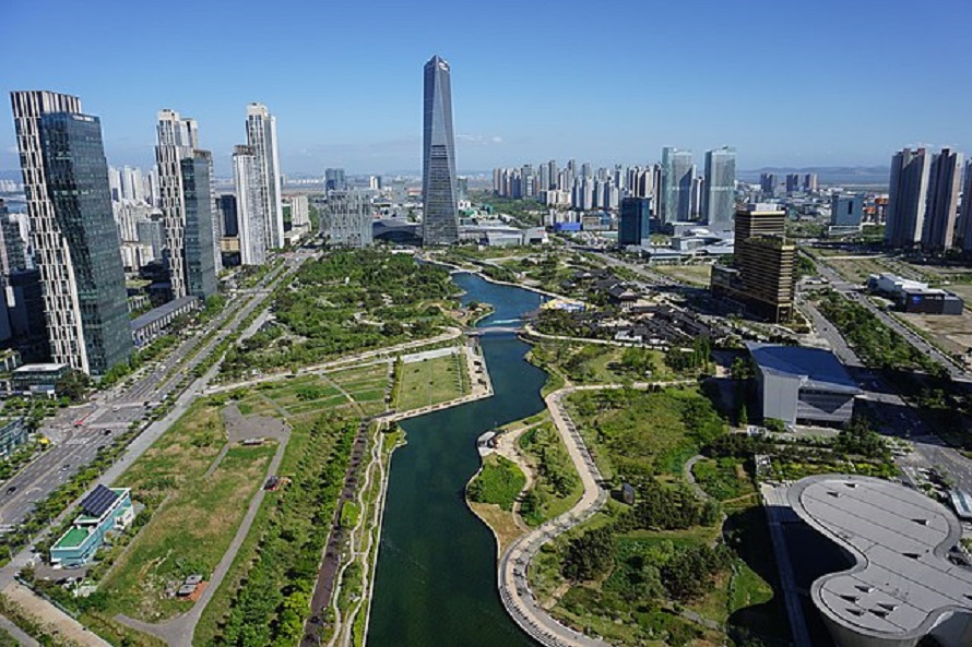 Songdo, en Corée du Sud : une city aussi smart que green. 
