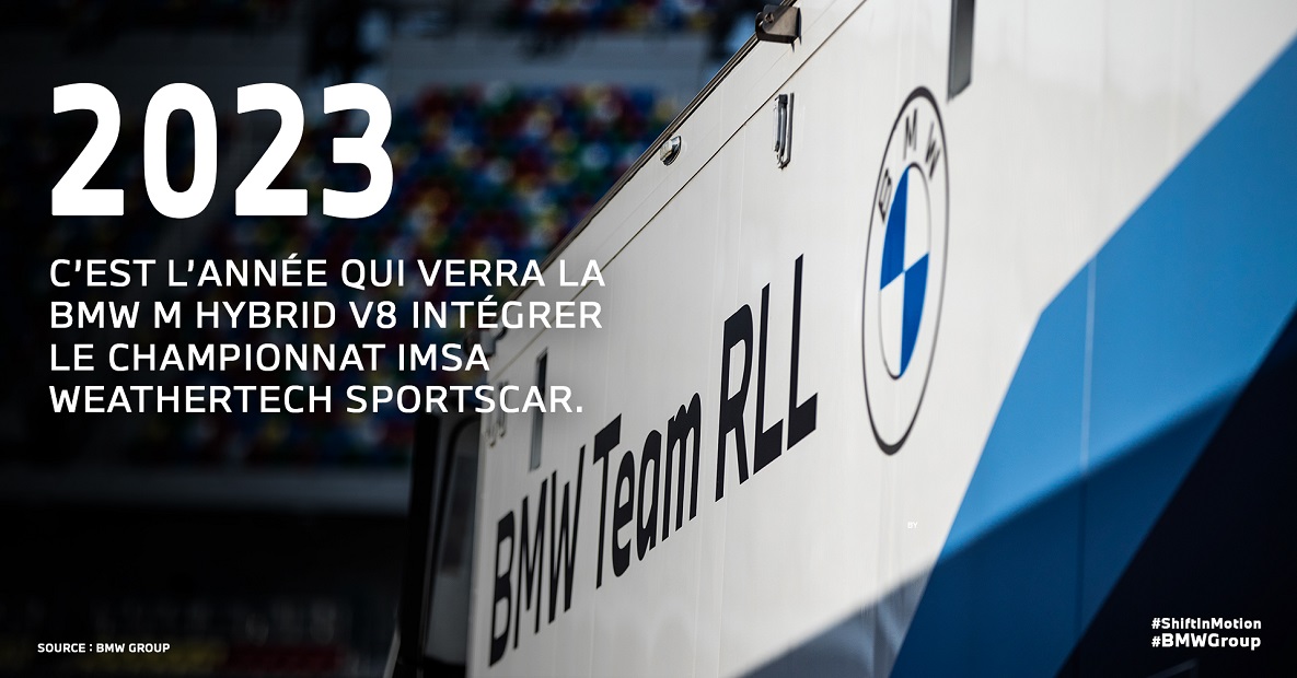 2023 c'est l'année qui verra la BMW M Hybrid V8 intégrer le championnat IMSA Weatherthech Sportscar.